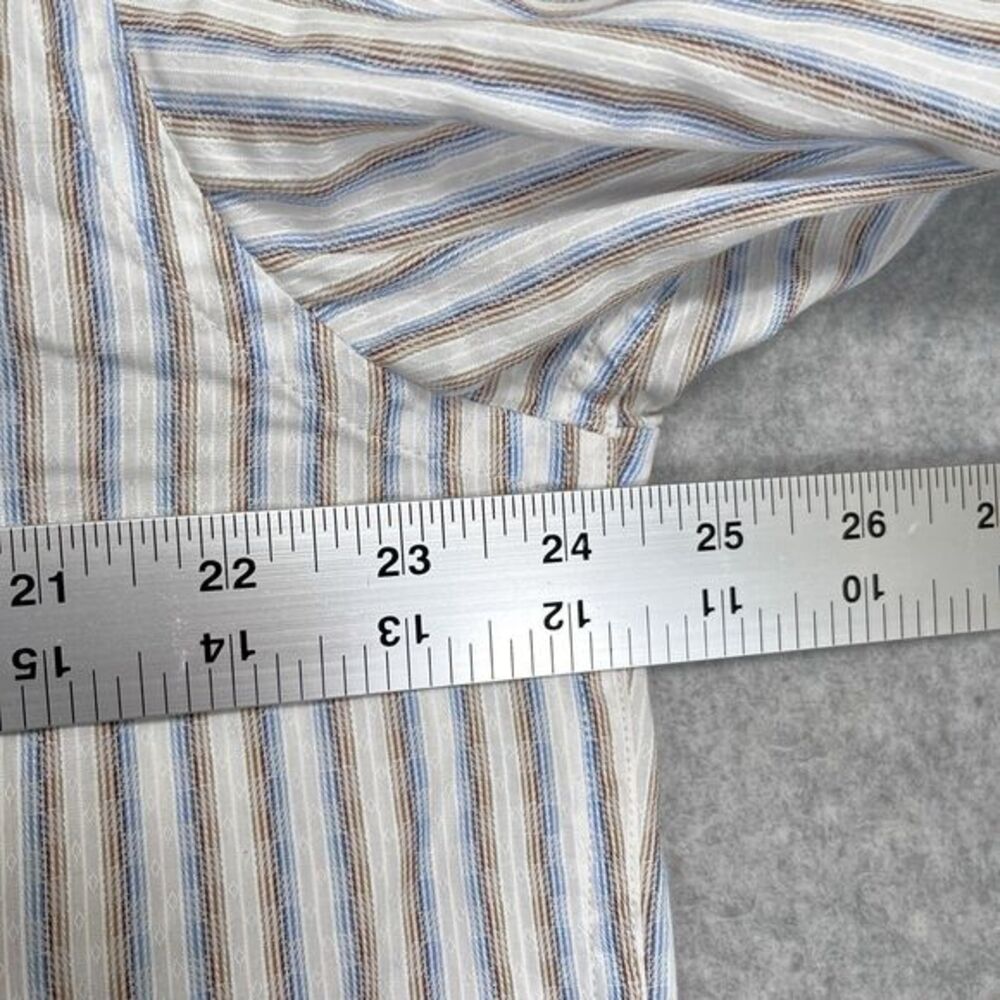 Robert Graham Shirt Mens XL‎ Paisley Striped Flip Cuff Collar Dollar Sign Eyes - Picture 4 of 15
